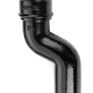 Alumasc Heritage Cast Aluminium One Piece Downpipe Offset Projection - Textured Black additional 1