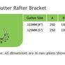 Alumasc Infinity Steel Half Round Rafter Gutter Bracket additional 4