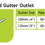 Alumasc Infinity Steel Half Round Prefab Gutter Outlet - 115mm x 75mm x 80mm additional 3