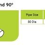 Alumasc Infinity Steel 90° Degree Single Socket Downpipe Bend - 80mm additional 3