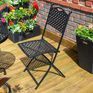 Rowlinson Havana Lattice Bistro Set - Black additional 13