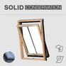 Wooden Double-Glazed RoofLITE+ SOLID CONSERVATION VENT Black Roof Window additional 5