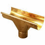 Coppa Gutta Copper Large Half Round Running Outlet - 100 ø Swiss Outlet - 300mm section with outlet fitted additional 1