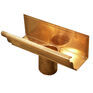 Coppa Gutta Copper Standard Ogee Running Outlet - 80 ø Spigot - 300mm section with spigot fitted additional 1