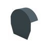 Kytun Aluminium Half Round Dry Verge Apex Cap For Ridge Tiles - Blue/Black additional 1