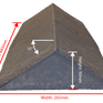 TapcoSlate 35-40° Classic Roof Ridge End Cap - 445mm x 265mm x 90mm additional 2