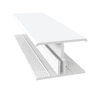 Freefoam 2-Part uPVC 'H' Cladding &amp; Soffit Joint Connector Trim - 3m additional 2