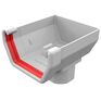Freeflow uPVC Square Gutter Stopend Outlet additional 1