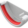 Freeflow 112mm uPVC Half Round Gutter External Stop End additional 2