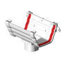 Freeflow 135mm uPVC Ogee Gutter Running Outlet additional 7