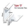 European Plastics Type D Concrete Tile Continuous Dry Verge - 5m additional 6