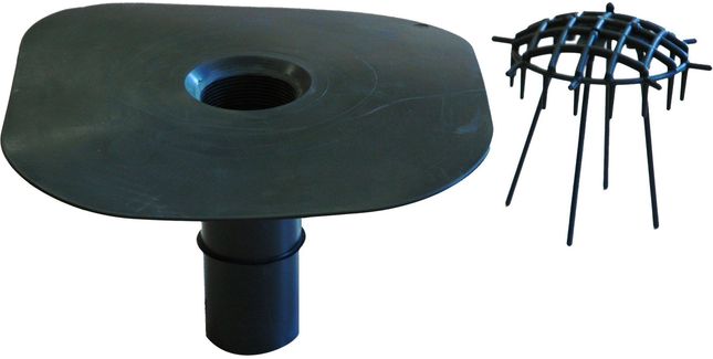 EPDM Internal Drain Outlet - Black