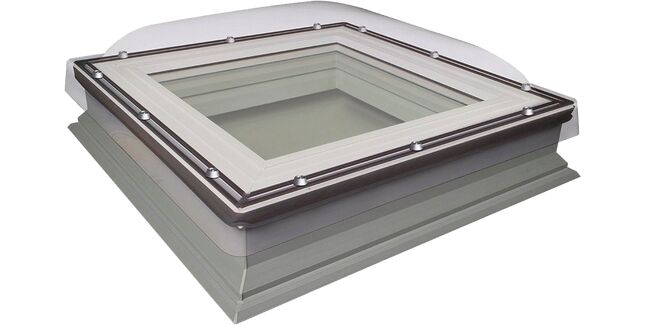 FAKRO DXC-C P4 Secure Double Glazed Domed Flat Roof Window - 90cm x 90cm
