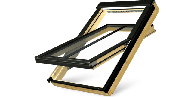 FAKRO Natural Pine Conservation Centre Pivot Triple Glazed Roof Window (FTP-V/C)