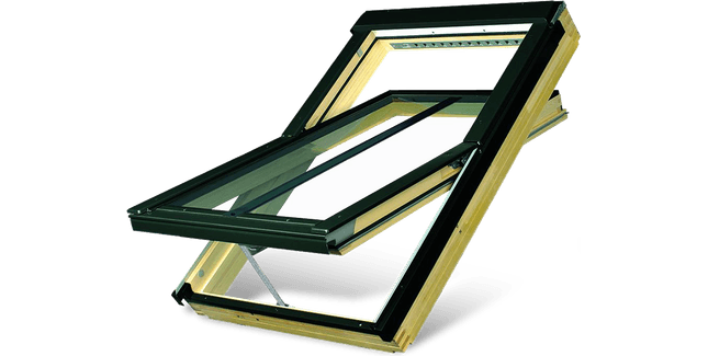 FAKRO Natural Pine Conservation Centre Pivot Electric Triple Glazed Roof Window (FTP-V/C Z-Wave)
