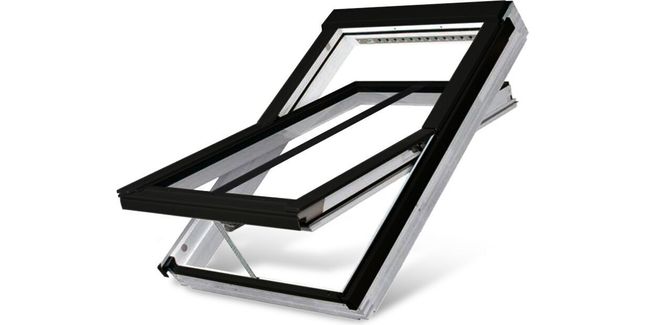 FAKRO White Acrylic Conservation Centre Pivot Electric Double Glazed Roof Window (FTW-V/C Z-Wave)