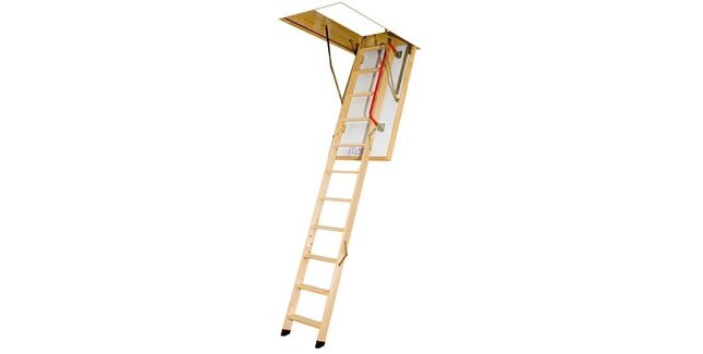Fakro LTK Energy Folding Wooden Loft Ladder & Hatch - 280cm