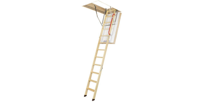 Fakro LWT Energy Efficient Folding Wooden Loft Ladder & Hatch - 305cm