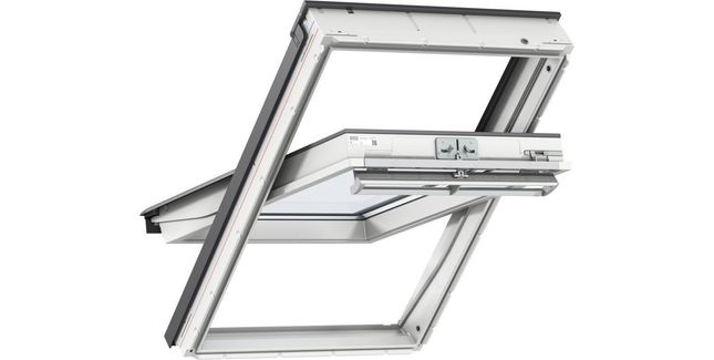 VELUX GGU CK06 0068 White Maintenance-Free Centre Pivot Window - 55cm x 118cm