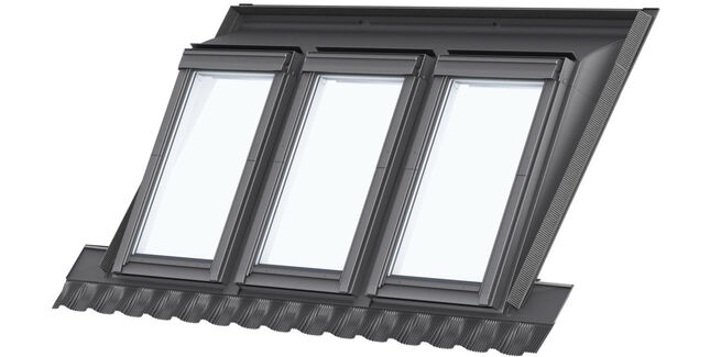 VELUX EAW FK08 6031E Low Pitch Tile Flashing For Triple Window - 66cm x 140cm