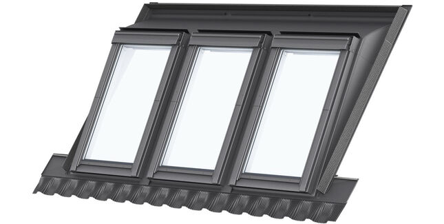 VELUX EAW MK04 6031E Mini Dormer Tile Flashing (includes flashing and base unit).  For Triple Window – 78cm x 98cm