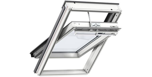 VELUX GGL FK08 206830 White Painted Centre Pivot Solar INTEGRA Window - 66cm x 140cm