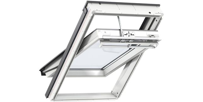 VELUX GGU UK08 006830 White Maintenance-Free Centre Pivot Solar INTEGRA Window - 134cm x 140cm