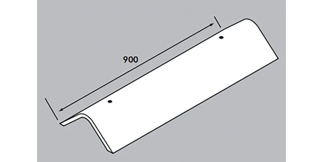 Forticrete Hardrow 90˚ Degree Concrete Angle Ridge Tile - 900mm