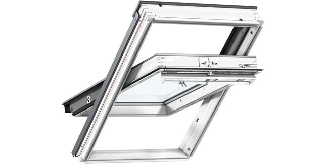 VELUX GGL BK04 2070 White Painted Centre Pivot Window - 47cm x 98cm