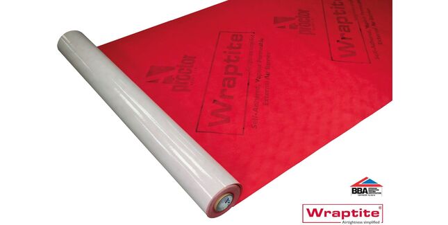 Proctor Wraptite Self-Adhesive Roof &amp; Wall Breather Membrane - 1.5m x 50m