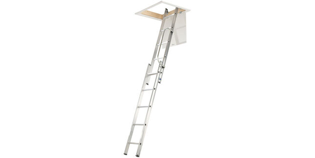 Werner Aluminium Loft Ladder - With Handrail