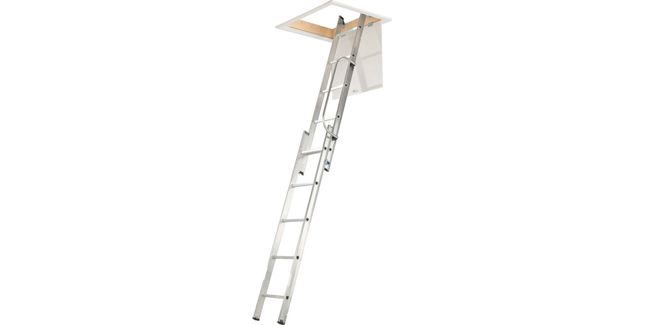 Werner Aluminium Loft Ladder - With Handrail