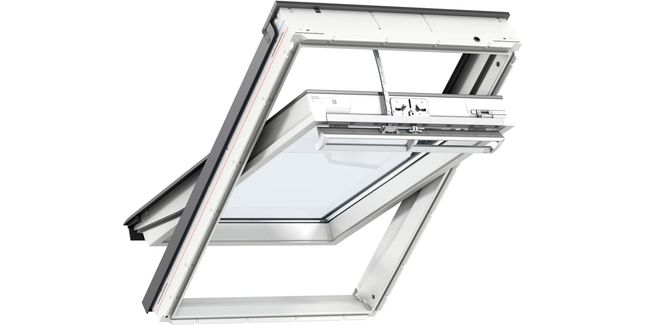 VELUX GGU SK10 006630 White Maintenance-Free Centre Pivot Solar INTEGRA Window - 114cm x 160cm