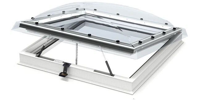 VELUX INTEGRA Clear Flat Roof Dome/Window - 80cm x 80cm (Includes Base Unit &amp; Top Cover)