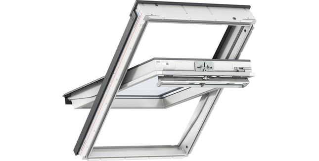 VELUX GGU SK10 006730 White Maintenance-Free Centre Pivot INTEGRA Solar Window - 114cm x 160cm