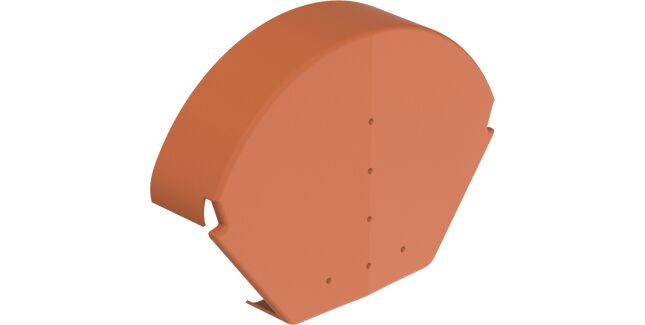 Hambleside Danelaw HDIPTDVHR Half Round Cap for Interlocking Plain Tile Dry Verge (Pack of 10)