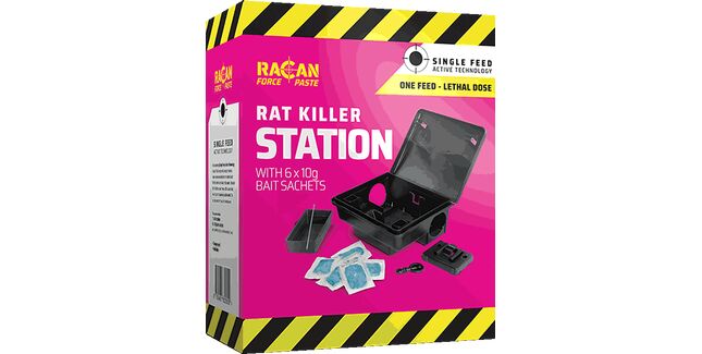 RACAN Force Paste Rat Killer Station With 6 x 10g Sachets