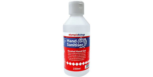 Olympic Fixings Hand Sanitiser 70% Alcohol Gel (250ml)