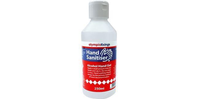Olympic Fixings Hand Sanitiser 70% Alcohol Gel (250ml)