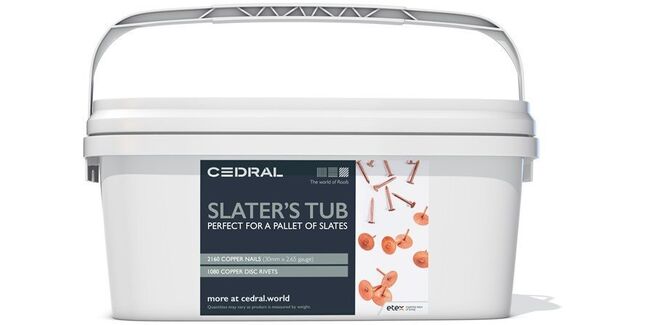 Cedral Slaters Tub (2,160 Copper Nails / 1,080 Copper Disc Rivets)             