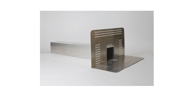 Areco Aluminium Parapet Outlet. Square. 100x100mmx900 Spigot