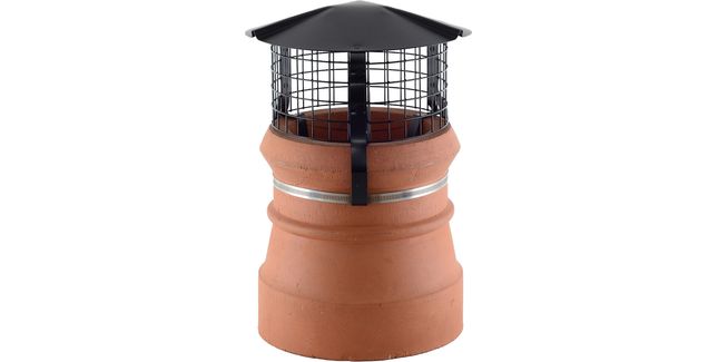 Brewer Round Strap Fix Solid Fuel Birdguard Chimney Cowl (Fits Pots 6" - 10")