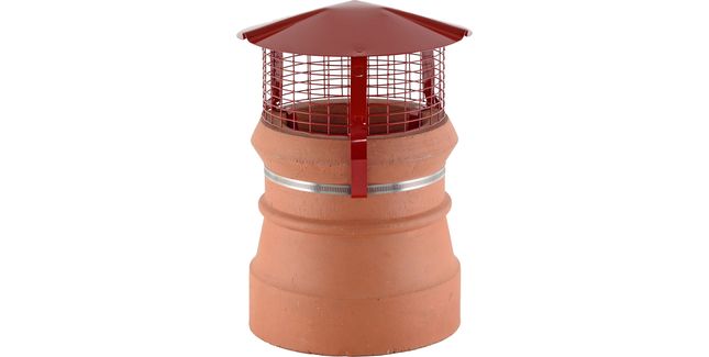 Brewer Round Strap Fix Gas Birdguard Chimney Cowl (Fits Pots 6" - 10")