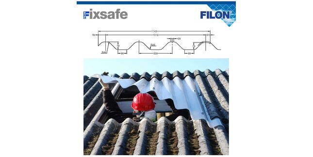 Filon Fixsafe Major Tile - Tubular Purlin Kit (To Suit Maximum 50mm Diameter Tube) CEDR24E SAA CLASS 1 - 1143mm x 3050mm