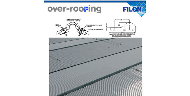 Filon Two-Piece Adjustable Plain Wing Ridge flashing OP30E, SAB Class 3 - 3150mm long