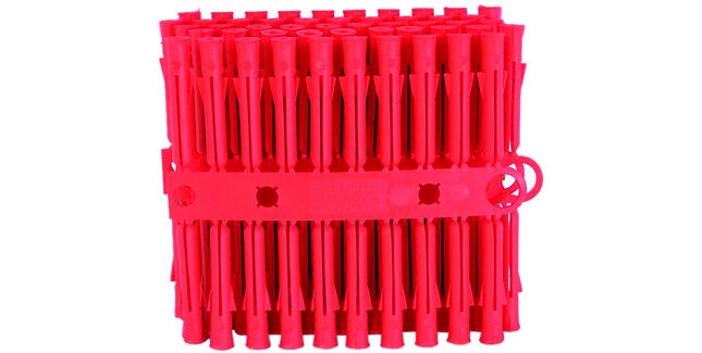 CMS Rawl Plug Expansion Screw Fixings Red 6x28mm (100 per pack)