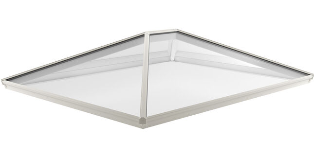 Korniche Aluminium Bespoke Slimline Flat Roof Window Lantern - 2.5m x 1m (No Rafters Included)
