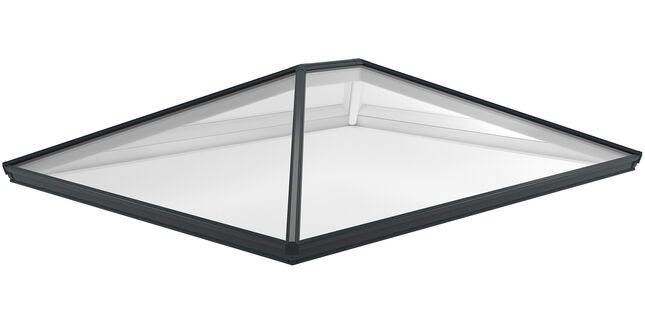 Korniche Aluminium Slimline Flat Roof Window Lantern - 2.5m x 1.5m (No Rafters Included)