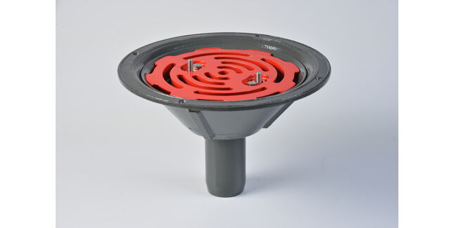 ACO Vertical Spigot Aluminium Roof Drain Outlet (Flat Grate)