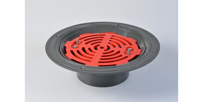 ACO Vertical Screw Aluminium Roof Drain Outlet (Flat Grate)